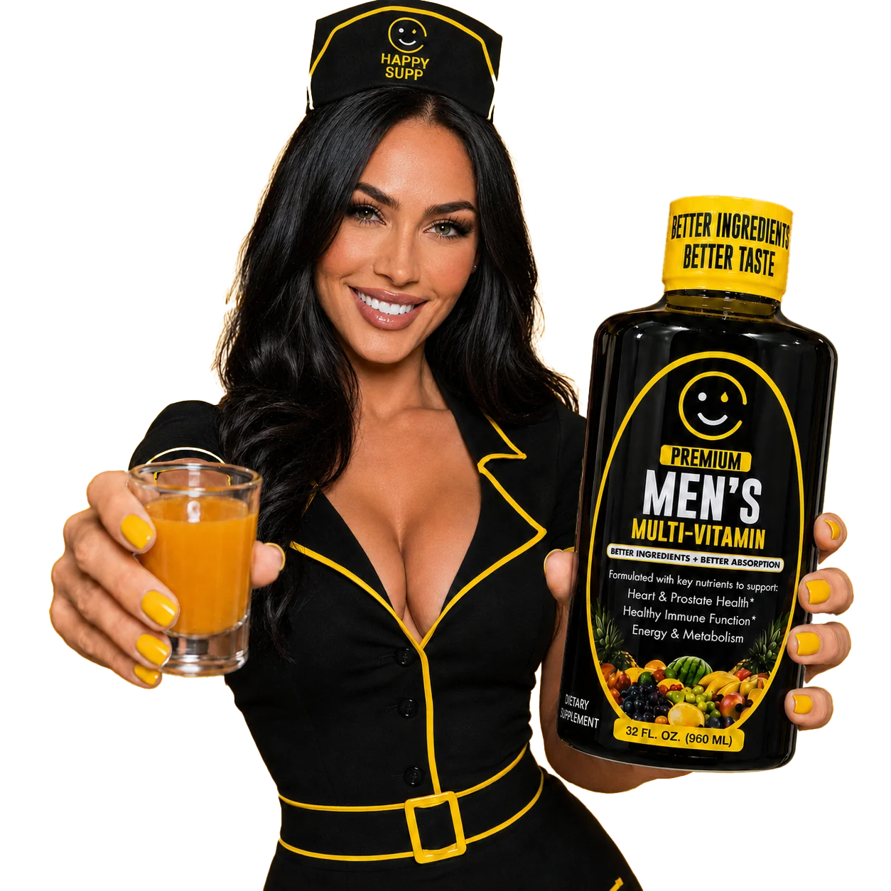Happy Supp Men's Multivitamin liquid bottle
